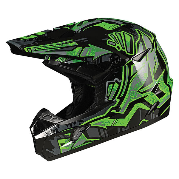 Gloss Black/Grey/Green / 3XL